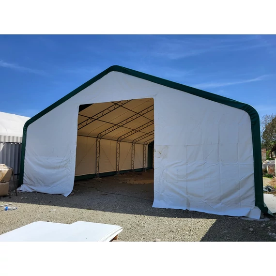 Ház alakú raktársátor 10m x 18,3m x 5,2m 900gr (183nm alapterület)