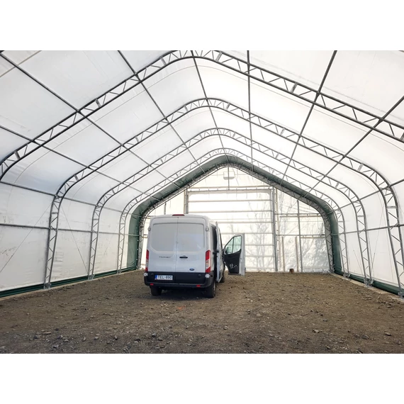 Ház alakú raktársátor 12,2m x 18,3m x 7,01m 900gr (223nm alapterület) készleten